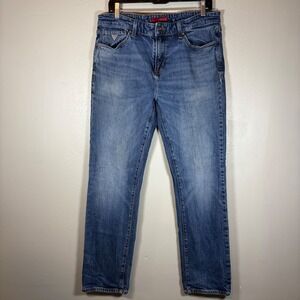 Guess Lincoln Slim Straight Leg Jeans Mens 34 Medium Wash Denim T5QJ04 D50P0